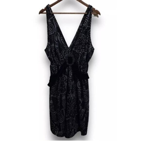 NWT VTG Anthropologie Eva Franco Marilyn Brocade A-Line Dress Vienna Black 6 - Picture 1 of 12